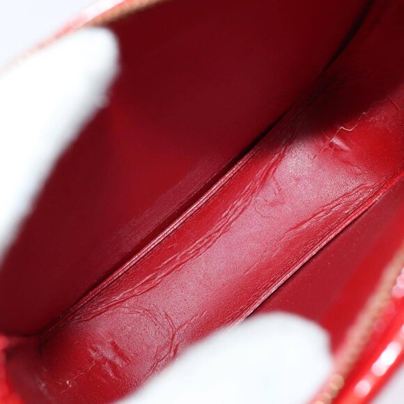 LOUIS VUITTON Monogram Vernis Motto Accessory Pouch Red - Picture 9 of 16